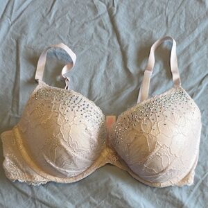 Victoria's Secret Sparkling Lace Bra - Cream